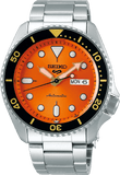 Buy Shop Seiko 5 Sports Automatic Orange Dial Silver Steel Strap Watch For Men - SRPD59K1 USA Online