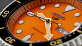 Seiko 5 Sports Automatic Orange Dial Silver Steel Strap Watch For Men - SRPD59K1