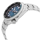 Seiko 5 Sports SKX Skeleton Green Dial Silver Steel Strap Watch For Men - SRPJ45K1