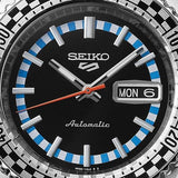 Buy Shop Seiko 5 Sports Checker Flag Special Edition Black Dial Silver Steel Strap Watch For Men - SRPK67K1 USA Online