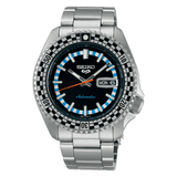 Buy Shop Seiko 5 Sports Checker Flag Special Edition Black Dial Silver Steel Strap Watch For Men - SRPK67K1 USA Online