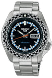 Buy Shop Seiko 5 Sports Checker Flag Special Edition Black Dial Silver Steel Strap Watch For Men - SRPK67K1 USA Online