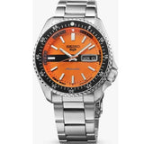 Buy Shop Seiko 5 Sports Double Hurricane Retro Orange Dial Silver Steel Strap Watch For Men - SRPK11K1 USA Online