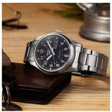Buy Shop Seiko 5 Sports Flieger Automatic Black Dial Silver Steel Strap Watch for Men - SRPH27K1 USA Online