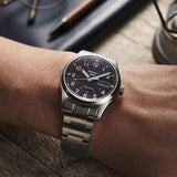 Buy Shop Seiko 5 Sports Flieger Automatic Black Dial Silver Steel Strap Watch for Men - SRPH27K1 USA Online