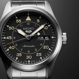 Buy Shop Seiko 5 Sports Flieger Automatic Black Dial Silver Steel Strap Watch for Men - SRPH27K1 USA Online