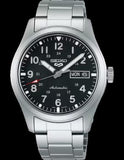 Buy Shop Seiko 5 Sports Flieger Automatic Black Dial Silver Steel Strap Watch for Men - SRPH27K1 USA Online