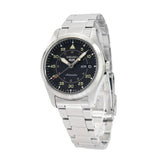 Buy Shop Seiko 5 Sports Flieger Automatic Black Dial Silver Steel Strap Watch for Men - SRPH27K1 USA Online