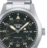 Buy Shop Seiko 5 Sports Flieger Automatic Black Dial Silver Steel Strap Watch for Men - SRPH27K1 USA Online