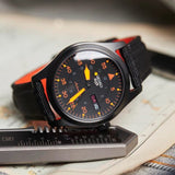 Buy Shop Seiko 5 Sports Flieger Pilot Automatic Black Dial Black Nylon Strap Watch for Men - SRPH33K1 USA Online