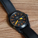 Buy Shop Seiko 5 Sports Flieger Pilot Automatic Black Dial Black Nylon Strap Watch for Men - SRPH33K1 USA Online