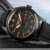 Buy Shop Seiko 5 Sports Flieger Pilot Automatic Black Dial Black Nylon Strap Watch for Men - SRPH33K1 USA Online