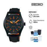 Buy Shop Seiko 5 Sports Flieger Pilot Automatic Black Dial Black Nylon Strap Watch for Men - SRPH33K1 USA Online