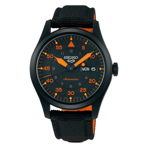 Buy Shop Seiko 5 Sports Flieger Pilot Automatic Black Dial Black Nylon Strap Watch for Men - SRPH33K1 USA Online