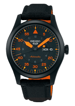 Buy Shop Seiko 5 Sports Flieger Pilot Automatic Black Dial Black Nylon Strap Watch for Men - SRPH33K1 USA Online