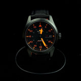 Seiko 5 Sports Flieger Pilot Automatic Black Dial Black Nylon Strap Watch for Men - SRPH33K1