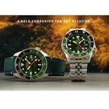 Buy Shop Seiko 5 Sports Forest Green Sunrise Limited Edition Green Dial Silver Steel Strap Watch for Men - SSK050K1 USA Online