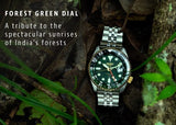 Buy Shop Seiko 5 Sports Forest Green Sunrise Limited Edition Green Dial Silver Steel Strap Watch for Men - SSK050K1 USA Online
