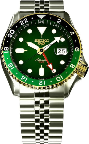 Buy Shop Seiko 5 Sports Forest Green Sunrise Limited Edition Green Dial Silver Steel Strap Watch for Men - SSK050K1 USA Online