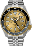 Buy Shop Seiko 5 Sports GMT Automatic 70th Anniversary Taiwan Limited Edition Gold Dial Silver Steel Strap Watch For Men - SSK044K1 USA Online