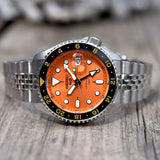 Buy Shop Seiko 5 Sports GMT Automatic Orange Dial Silver Steel Strap Watch For Men - SSK005K1 USA Online