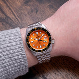 Buy Shop Seiko 5 Sports GMT Automatic Orange Dial Silver Steel Strap Watch For Men - SSK005K1 USA Online