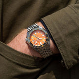 Buy Shop Seiko 5 Sports GMT Automatic Orange Dial Silver Steel Strap Watch For Men - SSK005K1 USA Online