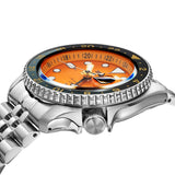 Buy Shop Seiko 5 Sports GMT Automatic Orange Dial Silver Steel Strap Watch For Men - SSK005K1 USA Online