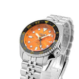 Buy Shop Seiko 5 Sports GMT Automatic Orange Dial Silver Steel Strap Watch For Men - SSK005K1 USA Online