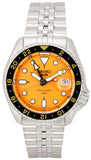 Buy Shop Seiko 5 Sports GMT Automatic Orange Dial Silver Steel Strap Watch For Men - SSK005K1 USA Online