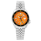 Buy Shop Seiko 5 Sports GMT Automatic Orange Dial Silver Steel Strap Watch For Men - SSK005K1 USA Online