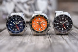 Buy Shop Seiko 5 Sports GMT SKX Automatic Blueberry Dial Silver Steel Strap Watch For Men - SSK003K1 USA Online