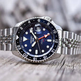 Buy Shop Seiko 5 Sports GMT SKX Automatic Blueberry Dial Silver Steel Strap Watch For Men - SSK003K1 USA Online