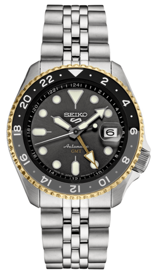 Buy Shop Seiko 5 Sports GMT US Special Edition Automatic Grey Dial Silver Steel Strap Watch For Men - SSK021K1 USA Online