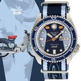 Buy Shop Seiko 5 Sports Honda Super Cub Limited Edition Blue Dial Two Tone NATO Strap Watch For Men - SRPK37K1 USA Online