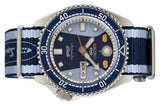 Buy Shop Seiko 5 Sports Honda Super Cub Limited Edition Blue Dial Two Tone NATO Strap Watch For Men - SRPK37K1 USA Online