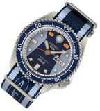 Buy Shop Seiko 5 Sports Honda Super Cub Limited Edition Blue Dial Two Tone NATO Strap Watch For Men - SRPK37K1 USA Online