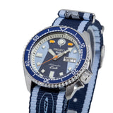 Buy Shop Seiko 5 Sports Honda Super Cub Limited Edition Blue Dial Two Tone NATO Strap Watch For Men - SRPK37K1 USA Online