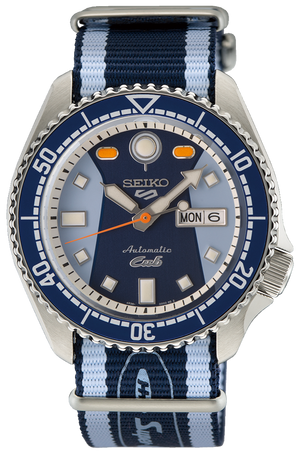 Buy Shop Seiko 5 Sports Honda Super Cub Limited Edition Blue Dial Two Tone NATO Strap Watch For Men - SRPK37K1 USA Online