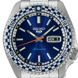 Buy Shop Seiko 5 Sports Petrol Blue Checker Flag Special Edition Blue Dial Silver Steel Strap Watch For Men - SRPK65K1 USA Online