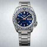 Buy Shop Seiko 5 Sports Petrol Blue Checker Flag Special Edition Blue Dial Silver Steel Strap Watch For Men - SRPK65K1 USA Online