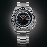Buy Shop Seiko 5 Sports Checker Flag Special Edition Black Dial Silver Steel Strap Watch For Men - SRPK67K1 USA Online
