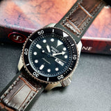 Buy Shop Seiko 5 Sports SKX Automatic Black Dial Black Leather Strap Watch for Men - SRPD55K2 USA Online