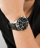 Buy Shop Seiko 5 Sports SKX Automatic Black Dial Black Leather Strap Watch for Men - SRPD55K2 USA Online