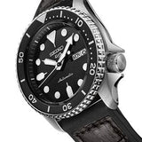 Buy Shop Seiko 5 Sports SKX Automatic Black Dial Black Leather Strap Watch for Men - SRPD55K2 USA Online