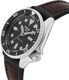 Buy Shop Seiko 5 Sports SKX Automatic Black Dial Black Leather Strap Watch for Men - SRPD55K2 USA Online