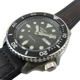 Buy Shop Seiko 5 Sports SKX Automatic Black Dial Black Leather Strap Watch for Men - SRPD55K2 USA Online