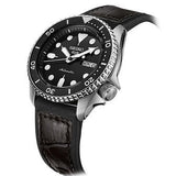 Buy Shop Seiko 5 Sports SKX Automatic Black Dial Black Leather Strap Watch for Men - SRPD55K2 USA Online