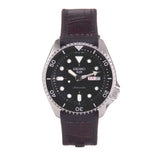 Buy Shop Seiko 5 Sports SKX Automatic Black Dial Black Leather Strap Watch for Men - SRPD55K2 USA Online