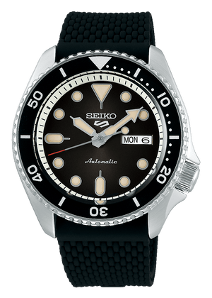 Buy Shop Seiko 5 Sports SKX Automatic Black Dial Black Silicone Strap Watch for Men - SRPD73K2 USA Online